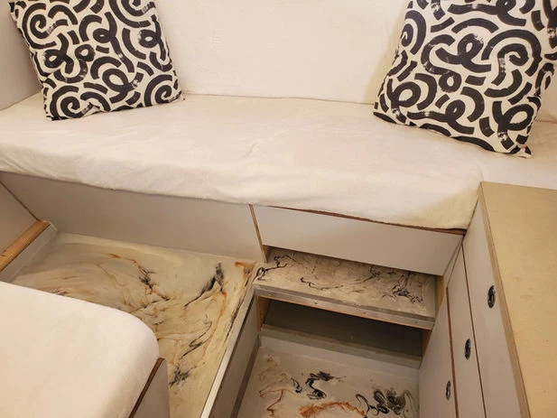 Designboden, design, Boden, Epoxid, Fenix, Holz, Material, Wohnmobil, Esszimmer, Wohnzimmer, Schlafzimmer