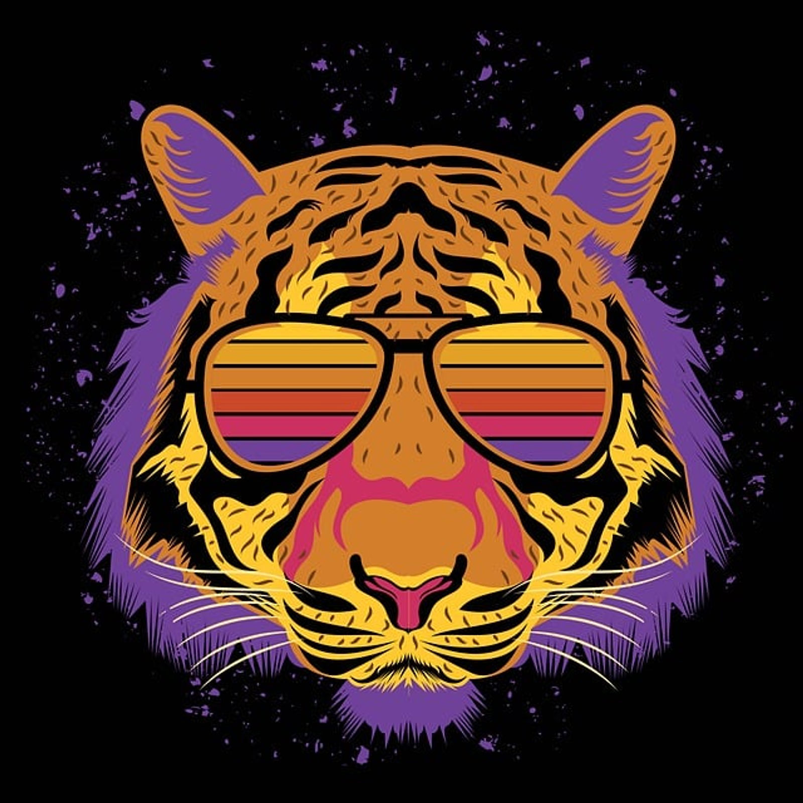 tiger bunt und wild und fancy